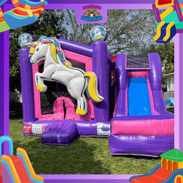 Unicorn Bounce House & Slider